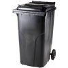Popelnice MEVA Plastová popelnice 240 litrů PVC hranatá černá