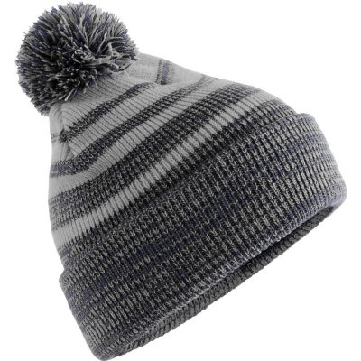 Beechfield Čepice s bambulí Team Stripe B 476 pletená grey/navy Šedá/navy – Hledejceny.cz