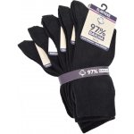 Bavlněné jednobarevné ponožky 5 párů Černá – Zboží Mobilmania