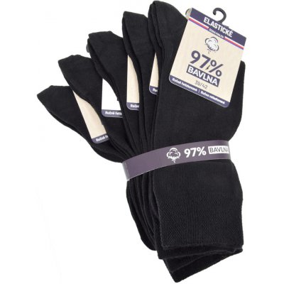 Bavlněné jednobarevné ponožky 5 párů Černá – Zboží Mobilmania