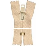 Spirálový zip, nedělitelný - 38cm - béžový - YKK - BALENÍ 10 ks – Hledejceny.cz