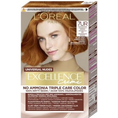 L'Oréal Paris Excellence Creme Triple Protection barva na vlasy 7UR Universal Copper 48 ml – Zboží Mobilmania