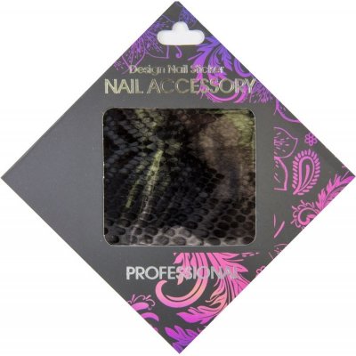 Magnetic Nail Gel Transfer Foil Silver Snake