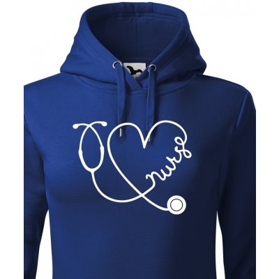 Dámska mikina pro zdravotní sestry Nurse modrá Canvas – Sleviste.cz