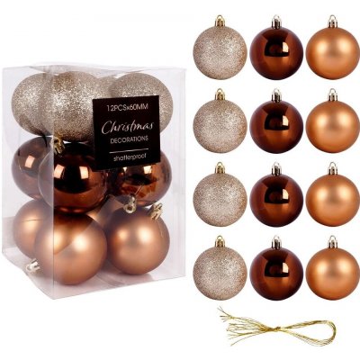 Home Styling Collection Vánoční koule Ø 6 cm sada 12 ks 3 barvy – Hledejceny.cz