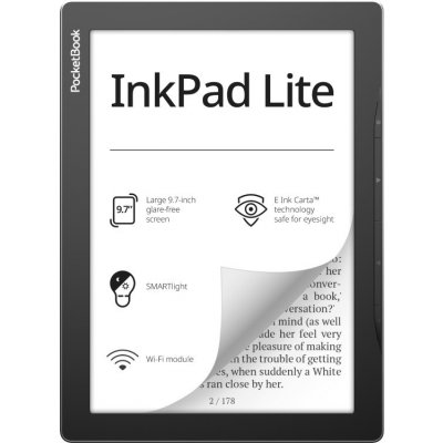 PKB Pocketbook InkPad Lite čtečka elektronických knih Dotyková obrazovka 8 GB Wi-Fi Černá, Šedá MULPKBCZE0071