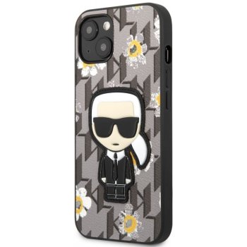 Pouzdro Karl Lagerfeld Ikonik Flower iPhone 13 Pro šedé