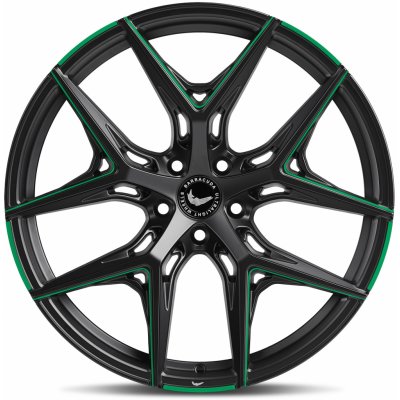 Barracuda RAZZER 10,5x22 5x112 ET35 green puresports matt black machined – Hledejceny.cz