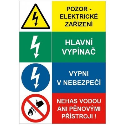 Značka výstrahy sdružená 75x105 mm – Zboží Dáma