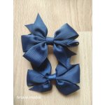 Zdobené skřipce do vlasů - mašle Barva: tmavě modrá – Sleviste.cz