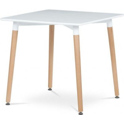 Autronic Jídelní stůl 80 x 80 cm DT-303 WT buk bílá – Sleviste.cz