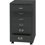 Design Shop Zásuvková HWC-L49 75 x 40 x 41 cm 6 zásuvek tmavě šedá – Zboží Dáma