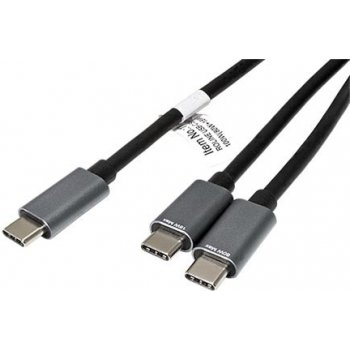 Roline 11.02.8308 Napájecí USB C, USB C - 2x USB C, 100W, 1,85m, černý