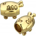 Korálek letadlo ve dvou barevných variantách z chirurgické oceli - Obsah balení 1 ks, Povrchová úprava Zlatá galvanizace JK 289 – Hledejceny.cz