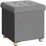 Casaria Mini taburet / stolička s úložným prostorem na nožičkách, antracitový, 42 x 38 x 38 cm 109923 – Zboží Dáma