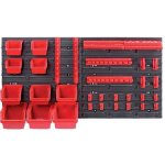 KISTENBERG závěsný panel ORDERLINE s 10-boxy na nářadí a 22-držáky na nářadí, 800x165x400mm, KOR4 – Zboží Dáma