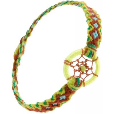 Šperky eshop barevný na ruku z měkké příze styl lapač snů SP50.20
