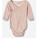 Zavinovací body s dlouhým rukávem z merino vlny a hedvábí Pale lilac Wheat – Sleviste.cz