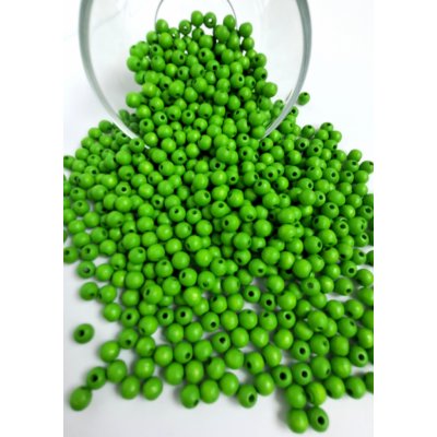 Detoa dřevěné korálky světle zelené 6 mm 10 ks – Zboží Mobilmania