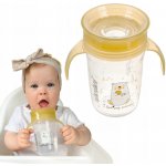 Akuku nevylévající hrneček s úchyty I love mum Mummy 240 ml transparentní/žlutá – Zboží Dáma