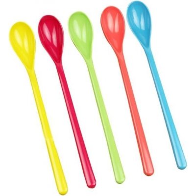 FSSTUD 5 dílná dlouhá lžička barevná plastová melaminová lžička na kávu a dezert – Sleviste.cz