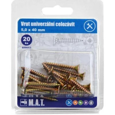Mat Vrut un.celozávit 5,0x 40mm ZZ (20ks) – Hledejceny.cz