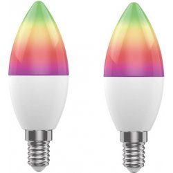 Woox Smart sada LED žárovek E14 5W RGB CCT R9075/2pack WiFi Tuya