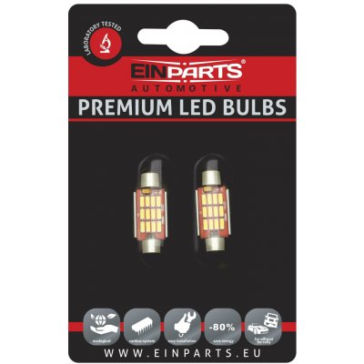 EINPARTS C5W LED žárovky (12 x SMD 4014) 36mm 6000K CANBUS - EPL49 – Hledejceny.cz