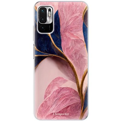 Pouzdro iSaprio - Pink Blue Leaves - Xiaomi Redmi Note 10 5G