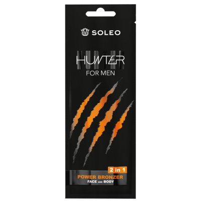 Soleo HUNTER for men pre mužov power bronzer face and body krém do solária 15 ml – Zboží Dáma