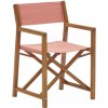 Zahradní židle a křeslo Kave Home Thianna terakotově červená látková zahradní skládací židle