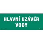 Walteco Hlavní uzávěr vody, 210x80mm, samolepka Množství: 1 ks , 20080 – Sleviste.cz