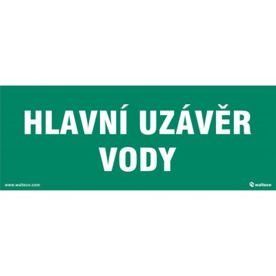 Walteco Hlavní uzávěr vody, 210x80mm, samolepka Množství: 1 ks , 20080 – Sleviste.cz