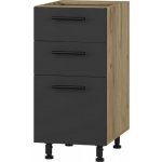 HALMAR Dolní skříňka VENTO D3S-40/82 dub kraft / antracit – Zboží Mobilmania