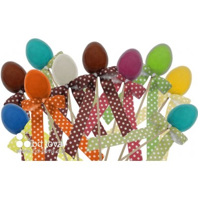 BD-TOVA Lakované vajíčko se stuhou zápich 10 ks – Zboží Dáma