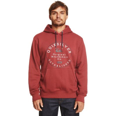 Quiksilver CIRCLE TRIM TIBETAN RED mikiny přes hlavu červená – Zbozi.Blesk.cz