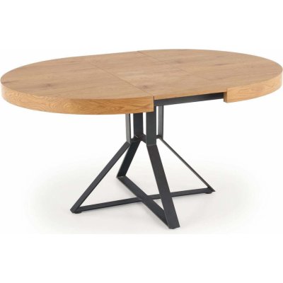 HALMAR Kulatý rozkládací jídelní stůl Mercy - dub zlatý/černá – Zboží Dáma