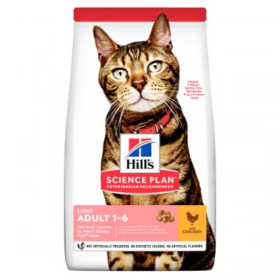 Hill's Science Plan Light granule pro dospělé kočky s kuřecím 1,5 kg – Hledejceny.cz