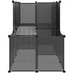 vidaXL Klec pro malá zvířata černá PP a ocel 142 x 74 x 93 cm – Hledejceny.cz