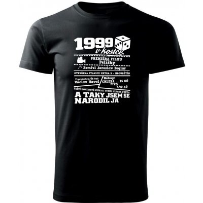 1999 v kostce Klasické pánské triko černá