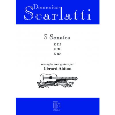 Editions Durand Noty pro kytaru 3 Sonates K.113 K.380 K.466