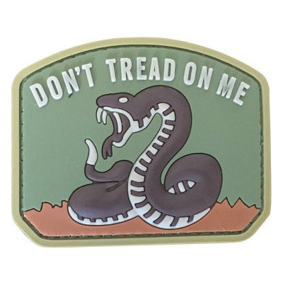 ARMED PATCHES PVC nášivka - Don't Tread on Me, hnědá – Sleviste.cz