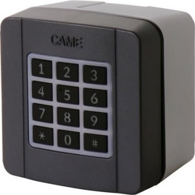 CAME SELT1W4G - kódová klávesnice pro povrchovou montáž, bezdrátová 433 MHz, pro ovládání pohonu brány a vrat