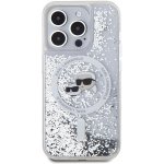 Karl lagerfeld Liquid Glitter Karl and Choupette Heads MagSafe pro iPhone 15 Pro Transparent – Zboží Mobilmania