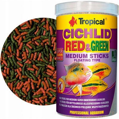 Tropical Cichlid Red and Green Medium Sticks 1 l