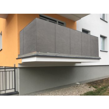 MyBestHome Balkonová zástěna OSLO šedá, 90 cm, 90x600 cm