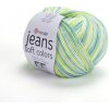 Příze Yarnart Jeans Soft Colors 6211 - zelená, modrá, bílá