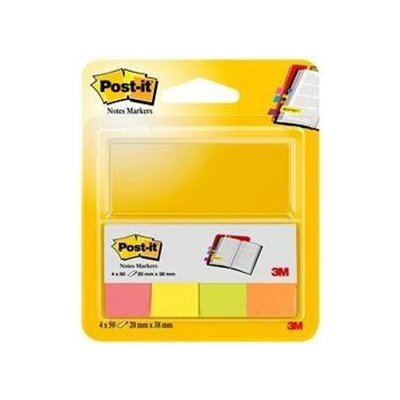 3M POSTIT Štítky, papír, 4×50 listů, 20×38 mm, 3M POST-IT, neonové smíšené barvy 7100191579 – Hledejceny.cz