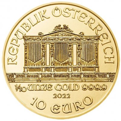 Münze Österreich Wiener Philharmoniker zlatá mince 1/10 oz – Zboží Mobilmania
