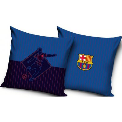 FotbalFans Polštář FC Barcelona modrý 40x40